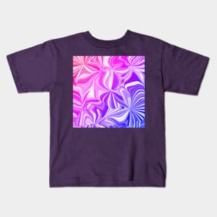 Magenta Purple Blue Gradient Ombre Swirl Pattern Kids T-Shirt